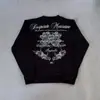 Moda Trendy de Otoño e Invierno Transfronteriza Europea y Americana Diseño Street-Style Retro Impreso Sudadera Oscura Holgada Ins