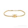 Nuevo Pulsera de Acero de Titanio que No se Desvanece con Galvanoplastia de Oro de 18 Quilates, Joyería Versátil y de Moda Estilo Ins para Mujeres, Sensación de Alta Gama 2026