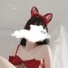 Diadema sexy de celebridad de internet Guiruo con encaje de plumas sexy y orejas de gato, tocado decorativo de cosplay p1