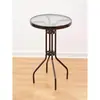 Mesa de Jantar Externa Vidro Temperado Mesa Dobrável para Varanda Mesa para Barraca Externa Chá de Leite Mesa de Pátio de Lazer ao Ar Livre e Cadeira Conjunto de Três Peças