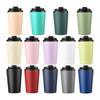 Taza de Café de 12 oz Acero Inoxidable 304 Doble Pared Aislada con Escala, Tapa Antiderrames y Base Antideslizante, Taza para Bebidas Calientes y Frías