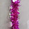 Decoración navideña, cintas de tinsel redondas grandes, guirnaldas decorativas, cintas de colores densas, suministros para decoración de fiestas navideñas, adornos colgantes