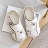 Zapatos Posparto para Primavera y Otoño, Zapatos de Maternidad de Espalda Cerrada, Estilo Delgado de Verano, Suela Gruesa, Antideslizantes, Pantuflas de Algodón Suaves para el Hogar para Mujer