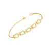 Bracelete de Luxo Leve Estilo Vintage Celebridade da Internet Vintage Retrô Fivela de Cinco Ferraduras Cravejada de Diamantes Joias Douradas Areia Presente Venda por Atacado