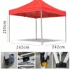 Toldo Protector Solar para Exteriores, Carpa Plegable, Sombrilla Grande de Cuatro Esquinas Engrosada y Reforzada, Carpa de Exposición para Montaje de Puesto, Impresión Personalizada con Publicidad
