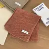 Bufanda Coreana de Nicho Simple Versátil Cálida de Color Sólido Otoño e Invierno Nueva Bufanda Corta de Punto para Parejas
