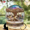 Carrusel de Bola de Cristal Transfronterizo Guardián del Amor Acrílico 2D Rotación de 360° Adornos Regalo Adornos de Escritorio
