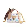 Bolsa de Caja Estampada de Nicho Súper Popular para Dropshipping 2025 Nueva Cadena de Color Contrastante de Gama Alta Mini Bolsa al por Mayor