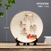 Nuevo Adorno Artesanal de Resina de Pez Dorado Estilo Chino "Abundancia Año tras Año" para Decoración del Hogar, Entrada y Gabinete de Vino con un Toque de Alta Gama