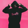 Moletom com Capuz Pulôver Streetwear Americano Tendência Nicho Personalizado Estampa de Letra Personalizada Top Casual Solto