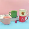 Taza de Cerámica Creativa y Colorida, Logo de Dibujos Animados Personalizado, Taza de Cerámica de Cachorro Lindo, Vaso de Agua para Parejas, Vaso de Agua de Souvenir