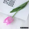 Tacto suave hidratante tulipán flor artificial ramo decoración de escena alta calidad solo tulipán boda flor falsa