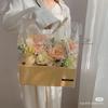 Caja Portátil para Pastel de Flores PVC Transparente Vacaciones Universal Material de Empaque para Florería Regalo Ramo Caja de Regalo Venta al Mayoreo