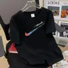 Camiseta de Manga Corta Lightning Warehouse para Hombre Verano 2026 Nuevo Estilo Coreano Holgada Transpirable Camiseta Básica para Adolescentes Top de Hombre de Moda