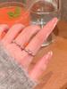 Anillo Mariposa Perla Zircón Estilo Ins Femenino Nicho Alta Gama Lujo Accesible Anillo de Pareja Elegante Anillo Abierto Venta al por Mayor