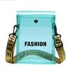 Bolsa Cruzada Transparente para Niños Verano Nuevo Estilo Coreano Letra Estilística Niños Grandes y Niñas Plástico Gelatina Bolsa para Teléfono Móvil Trendy