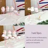 Bandeja Acrílica Transparente Asimétrica Estilo Ins para Almacenamiento de Pasteles para Banquetes Disposición de Escena para Fotos