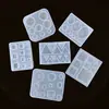 Molde de silicona para espejo de pegamento de cristal de resina hecho a mano, nuevo colgante pequeño, materiales para joyería DIY