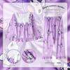 Pijamas de primavera y otoño de comercio exterior para niñas, de manga larga, de princesa de dibujos animados, de viento, grandes, para niñas, traje de casa de jacquard, al por mayor