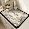 Tapete absorbente para cafetera transfronterizo Tapete para secar platos y cuencos Tapete escurridor de barra antideslizante Tapete para superficie de mesa de cocina Tapete desechable para mesa de comedor
