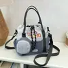 Bolso bandolera de lona nuevo estilo coreano, con un diseño fresco y moderno, perfecto para estudiantes, y un bolso de hombro lindo y versátil que se puede combinar con varios atuendos