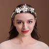 Diadema Nueva Estilo Coreano Transfronteriza Europea y Americana con Flores y Perlas, Diadema de Lujo Ligero, Adorno para la Cabeza de Flor de Porcelana, Accesorio para el Cabello de Novia
