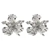 Pendientes Florales de Estilo Transfronterizo Europeo y Americano, Geométricos Vintage Tridimensionales de Metal con Textura Irregular, Clavos de Pétalo Exagerados