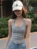 Top de Verano de Moda con Nuevo Diseño, Nicho, Ajustado, sin Mangas y con Escote Halter Sexy para Mujer