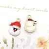 Atacado do Fabricante Série de Natal e Ano Novo Itens Mais Vendidos, Pingentes Pequenos de Liga de Esmalte, Charms para Pulseira, Acessórios para Joias DIY
