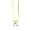 Cor da moda europeia e americana corrente de clavícula mini de epóxi colar de ouro 18K feminino de alta qualidade pop esmalte colar com letra H
