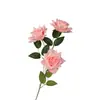 Flor Artificial Rosa Rizada de 3 Cabezas para Esquina Flor Decorativa para el Hogar Flor Guía para Boda Flor para Techo de Salón de Bodas Material