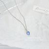 Estilo Coreano Sensación Fresca Gotas de Agua Azules Cadena Minimalista para Clavícula Personalidad de Alto Sentido Nicho Gargantilla Moda Collar para Mujer
