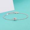 Pulsera de Plata Esterlina S925 Simple Personalidad Moda Lujo Ligero Moissanita Femenina Diseño Nicho Pulsera Versátil Venta al por Mayor Transfronteriza