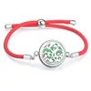 Cuerda Roja Moda Sencilla Difusor de Aceites Esenciales Aromaterapia Caja Pequeña Pulsera Redonda Accesorios de Joyería Caja de Fragancia Decoraciones