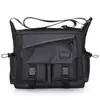 26 Sacola de Cintura Transversal Masculina Tendência de Verão em Nylon com Formato Quadrado Horizontal Estilo Japonês e Coreano Nicho Bolsa Mensageiro Transversal para Homens