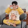 Pijamas de Menina Bebê Meninos Outono Manga Longa Desenho Animado Meninas Couro Cabala Novo Algodão Penteado Roupa de Casa