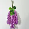Artículo Popular Transfronterizo: Flores de Glicinia Artificiales para Decoración de Bodas, Enredadera de Flores Falsas de Frijol Colgantes para Pasillos Largos y Decoraciones de Techo