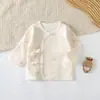 Top para bebé recién nacido, algodón puro, sin costuras, Clase A, 0-6 meses, ropa de otoño unisex para bebé, top estilo monje para bebé recién nacido