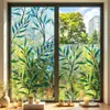 Pegatina de Vidrio Colorida Retro Translúcida Opaca Floral para Ventana Puerta de Baño Película de Privacidad Anti-Miradas
