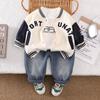 Traje Urbano para Niños Primavera y Otoño 2025 Nuevo Estilo Bebé Niño Kidsren Guapo Traje de Tres Piezas Kidsren a la Moda