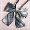 Cuello de Camisa con Lazo de Cuadros Estilo Japonés JK Flor para Mujer Estilo Universitario Foto de Graduación Camisa con Lazo Gratis Traje de Buceo con Lazo