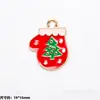 Colgante de Aleación Esmaltada Navideño Colgante de Gota Papá Noel Muñeco de Nieve Reno Colgante de Dibujos Animados Accesorios para Joyería DIY Pulsera Al Por Mayor