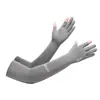Guantes de Ciclismo de Protección Solar Estilo Nuevo para Mujer, Largos de Verano Antideslizantes, Mangas de Seda Helada Anti-UV, Guantes de Medio Dedo para Pantalla Táctil