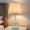 Lámpara de Mesita de Noche para Dormitorio Lámpara Estilo Europeo Lámpara Estilo Americano Lujo Cálido Simple Moderno de Moda Luz de Cristal Lujo Lámpara de Escritorio de Lujo