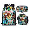 Mochila ROBLOX Mochila de Moda Transfronteriza Mochila Retro Europea y Americana Mochila Escolar Set de Tres Piezas