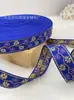 Cinta de jacquard bordada con hilo de oro, estilo pequeño y fragante de 2.1 cm, accesorios para el cabello, embalaje de caja de regalo, cinturón, accesorios para ropa de actuación, venta al por mayor.