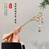 Novo Pente de Cabelo de Alta Qualidade com Borla Estilo Chinês para Penteados Updo Pente de Cabelo Estilo Antigo Hanfu Flor Exquisita Passo-Balanço Pente de Cabelo Qipao Adorno de Cabeça