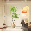 Nandina planta verde sentir sala de estar luz luxo interior grande árvore decorativa planta artificial de chão ornamento bonsai