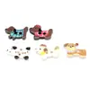Botões de Resina para Suéter com Design de Filhote de Cachorro de Dois Olhos, 15x10mm, com Base Plana e Impressão Colorida 3D, Botões Decorativos de Animal Realistas