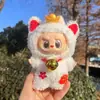 Solo ropa] la primera y segunda generación Labubu muñeco tela tela colgante correa falda sentada fiesta ángel lazo adorable
